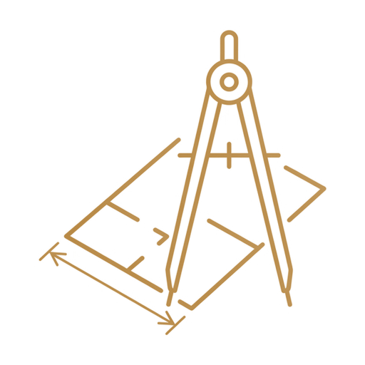 Drafting compass over a floor plan