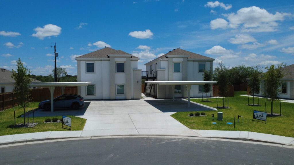 street view of fourplexes in vida subdivision edinburg, tx