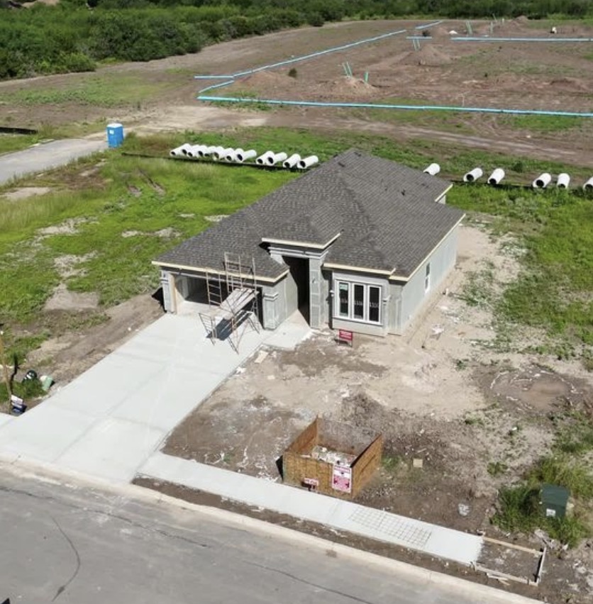 home under construction in Hacienda Olivia in Mercedes, TX