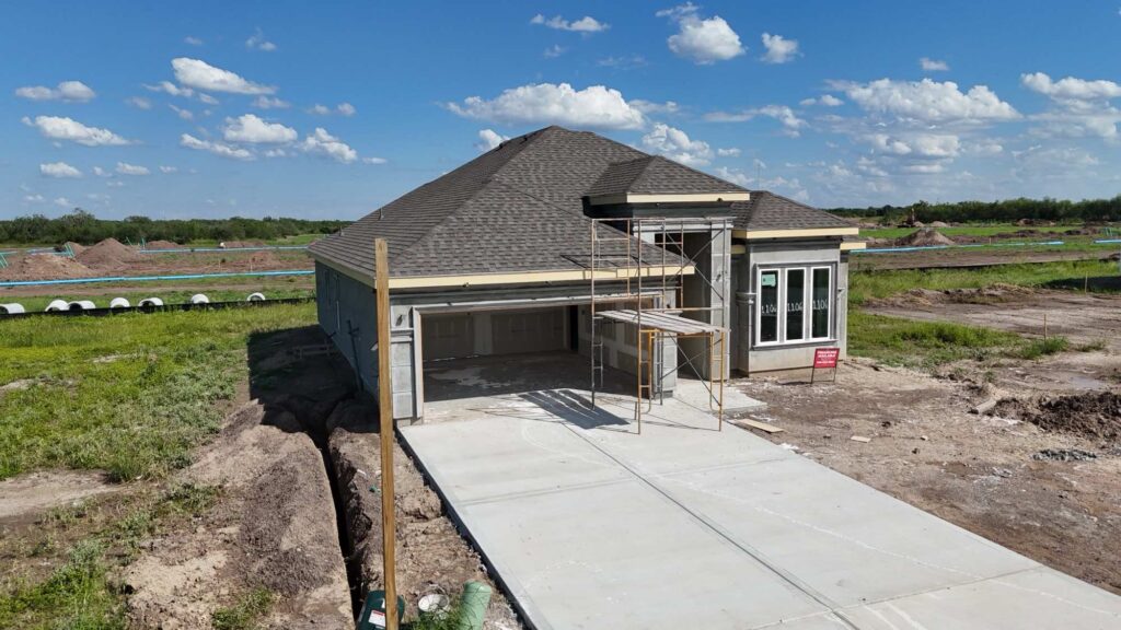 home under construction in Hacienda Olivia in Mercedes, TX