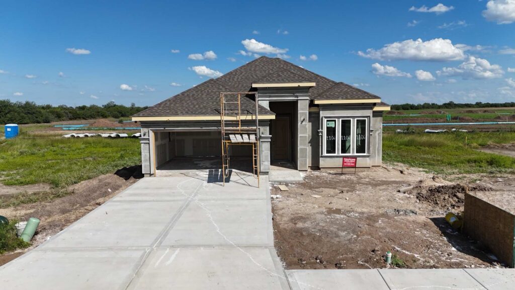 home under construction in Hacienda Olivia in Mercedes, TX