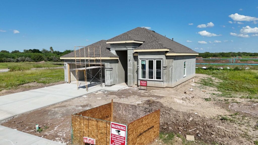 home under construction in Hacienda Olivia in Mercedes, TX
