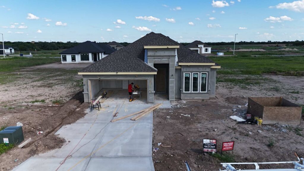 home under construction in Hacienda Olivia in Mercedes, TX