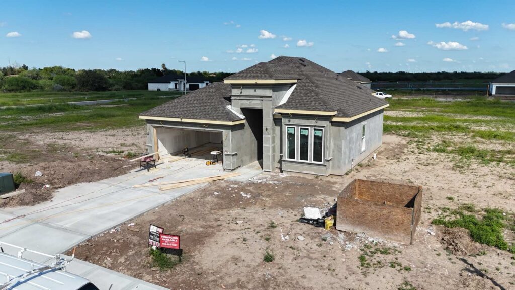 home under construction in Hacienda Olivia in Mercedes, TX