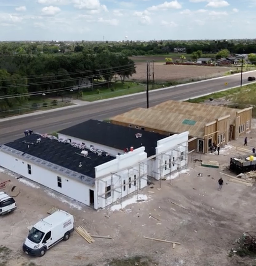 view of homes under construction in the heights at alamo in alamo, tx