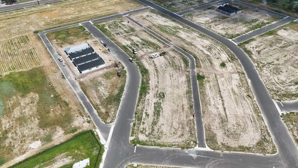 aerial view of land in the heights at alamo in alamo, tx