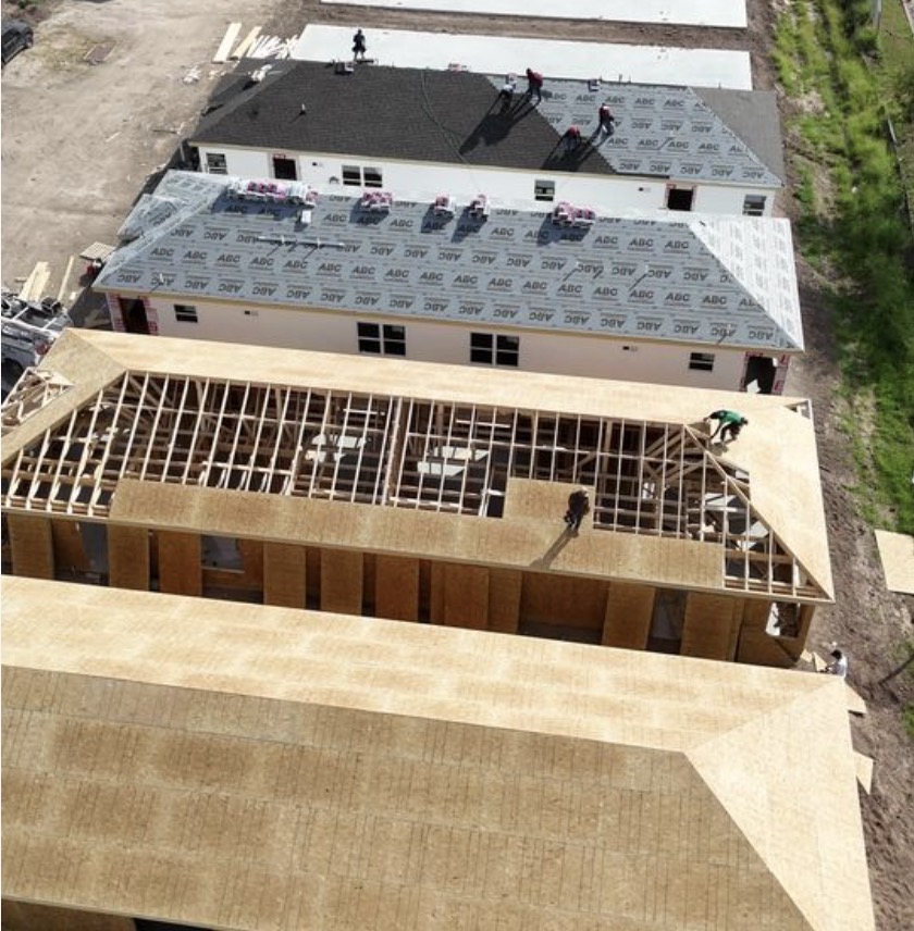 homes under construction in the palmira development in alamo, tx