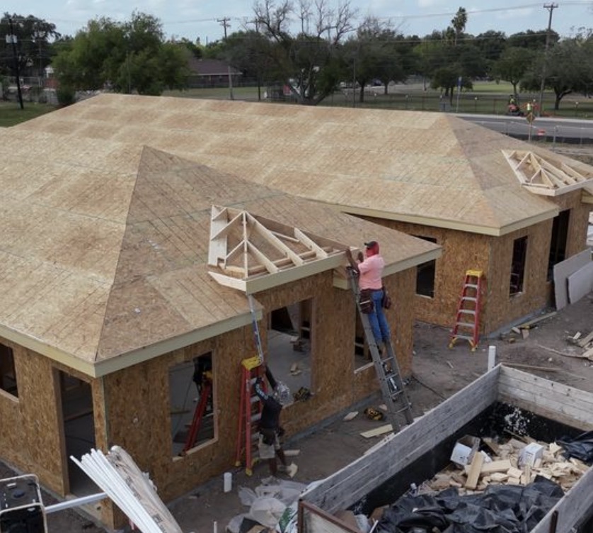 homes under construction in the palmira development in alamo, tx