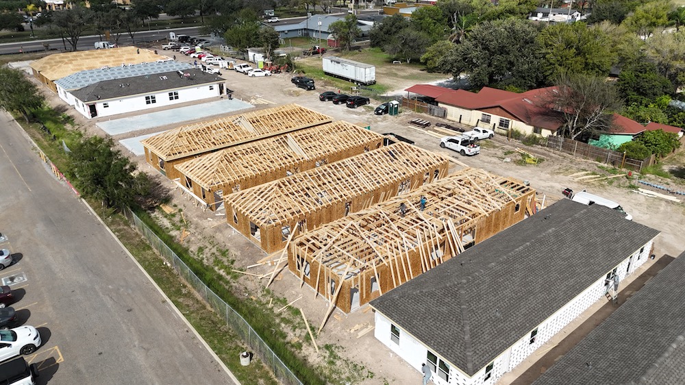 homes under construction in the palmira development in alamo, tx