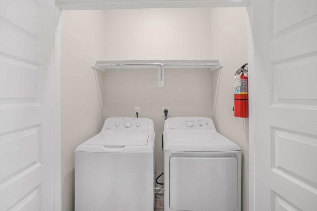Laundry room with washer and dryer