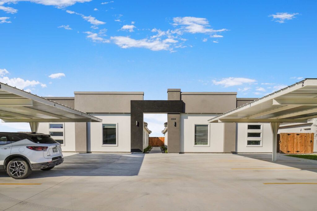 View of homes in the El Dorado Subdivision in Edinburg, Texas