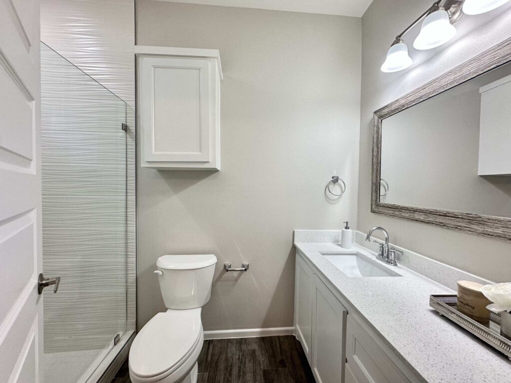 Toilet and sink in the Dawson Estates Fourplex in Mercedes Texas