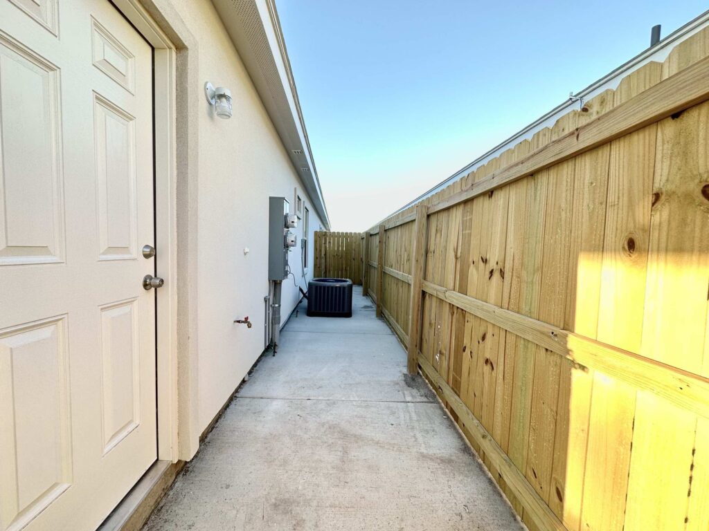 Backyard in the Dawson Estates Fourplex in Mercedes Texas