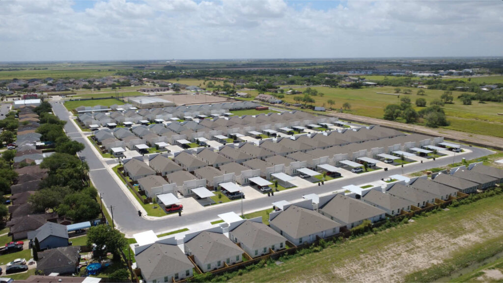 aerial view of homes in verona subdivision, weslaco, tx