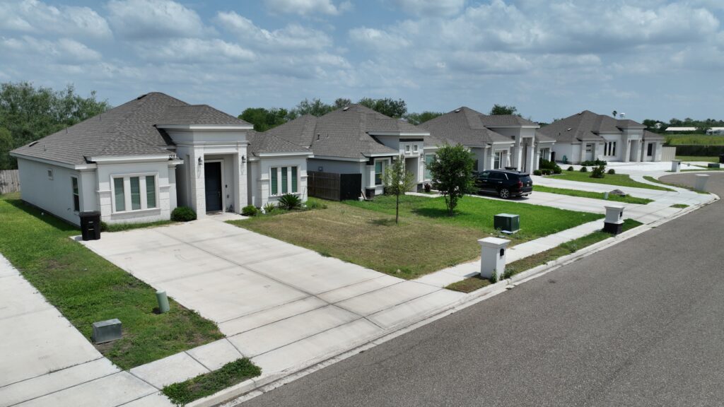 View of homes in the Comarex Subdivision in Alton, Texas